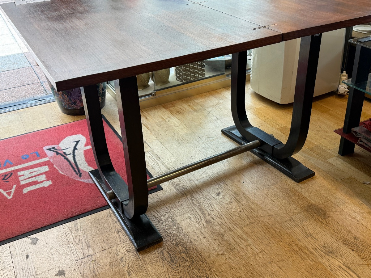 1930s Art Deco Rosewood Games Or Dining Table-photo-4
