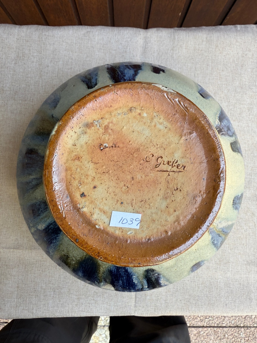 Cache pot signé Charles Greber 1900 Art Nouveau -photo-3