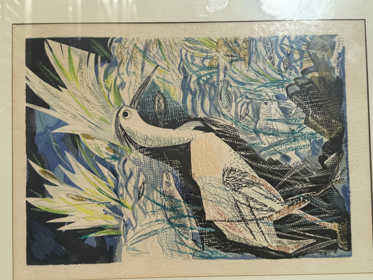 Henry De Waroquier - The Heron, 1961 - Lithograph-photo-3