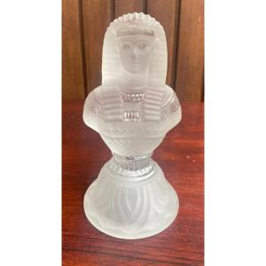 Egyptian Crystal Statue Signed Saint Louis