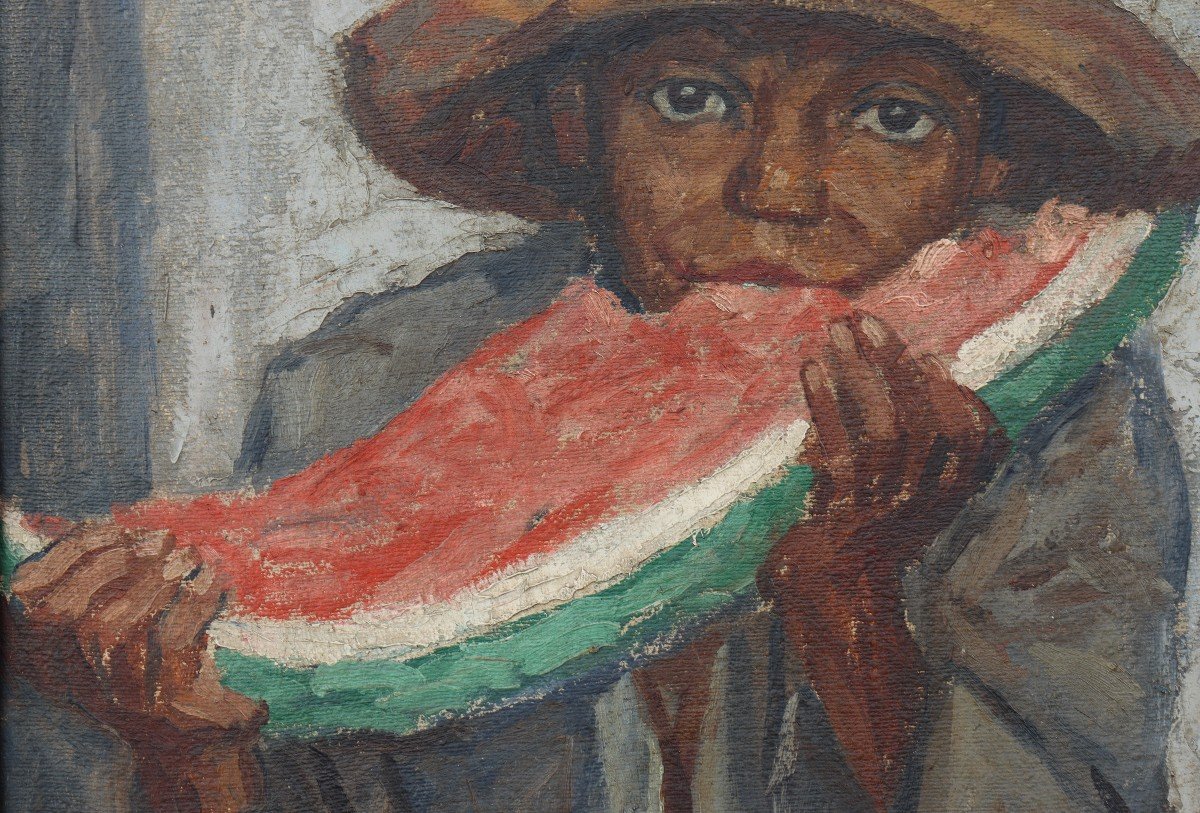 Young Brazilian With Watermelon, By Julius Schmischke-photo-3