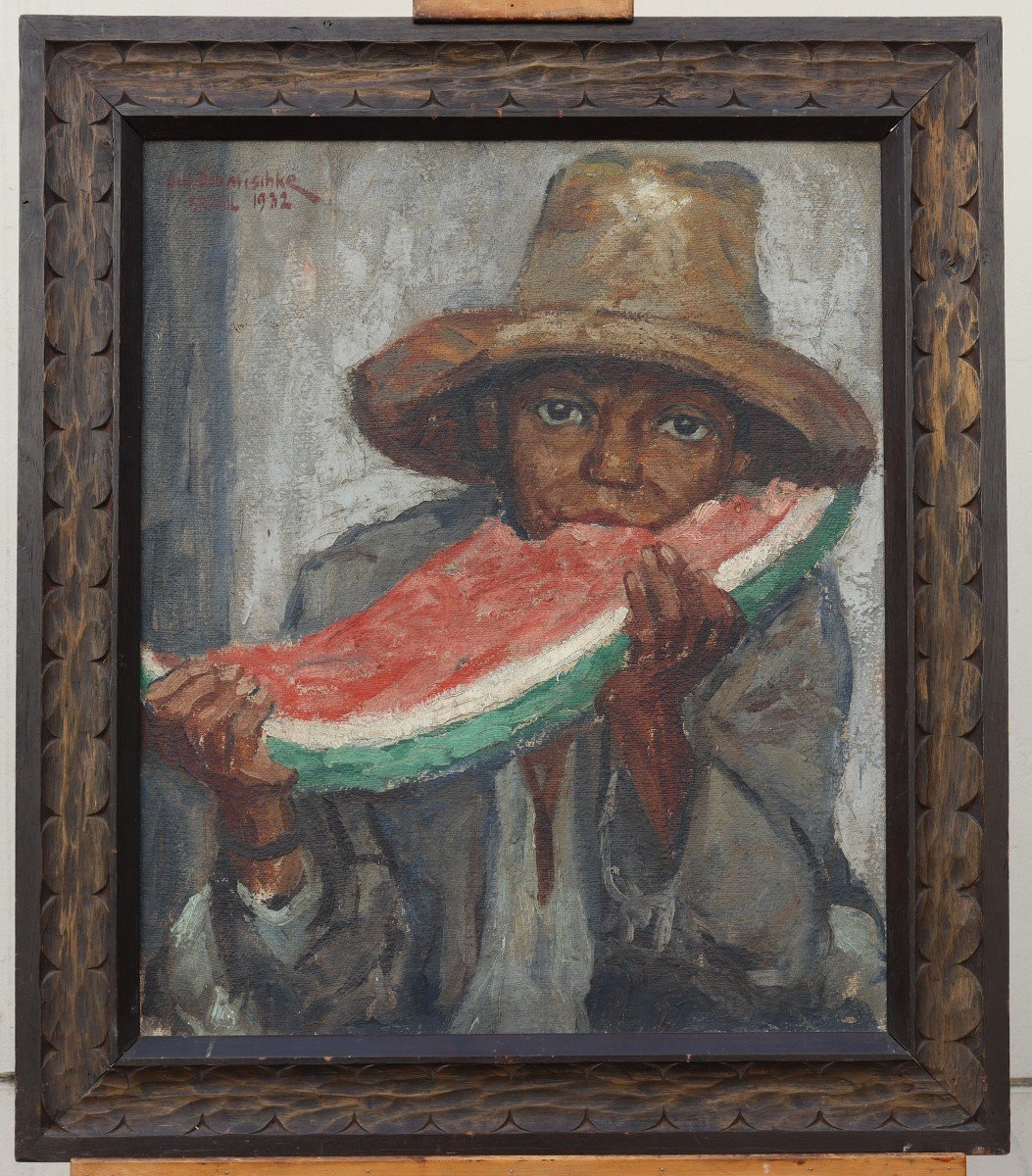 Young Brazilian With Watermelon, By Julius Schmischke