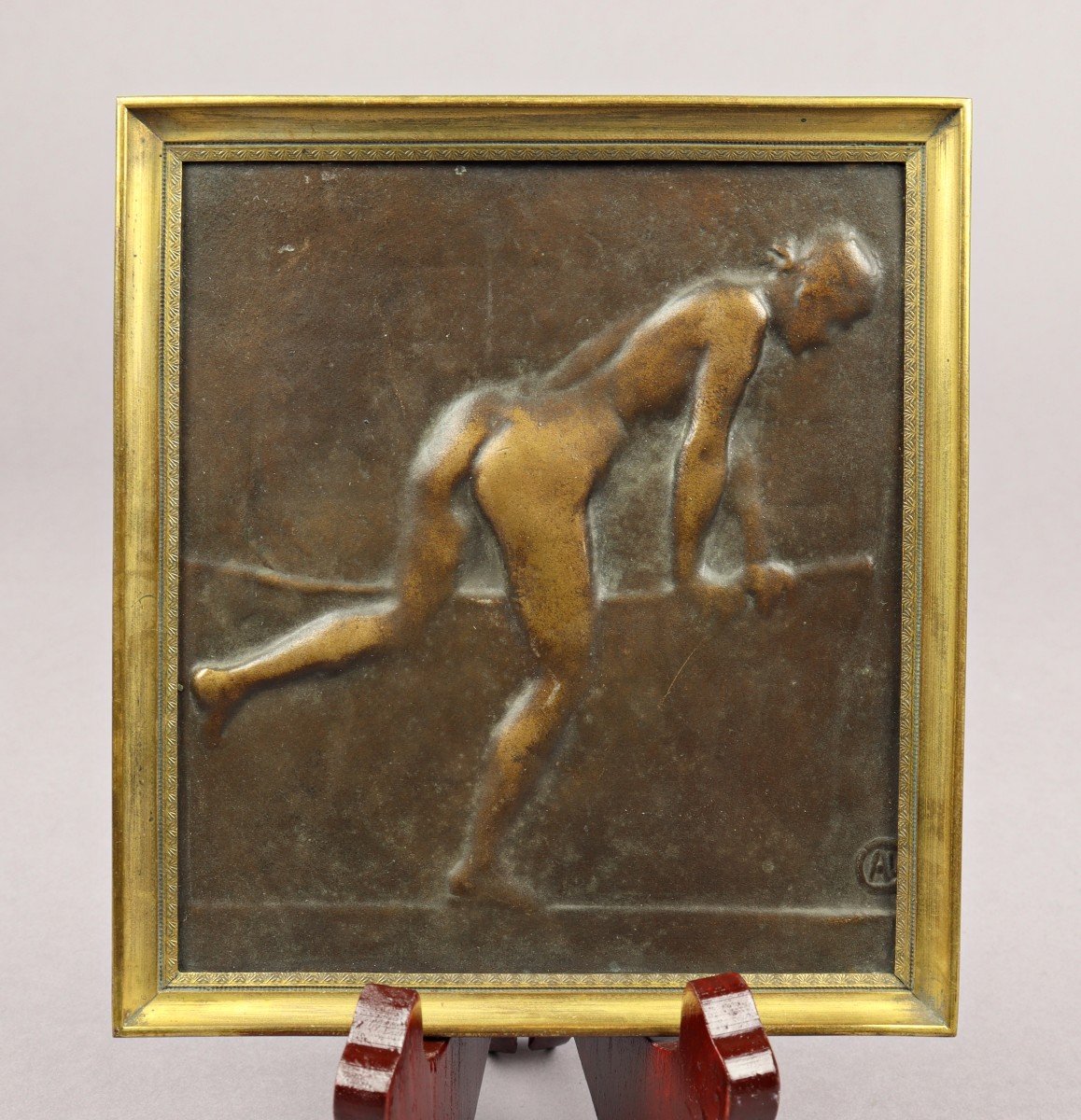 The Bath, Bronze Plaque By Alexandre Charpentier
