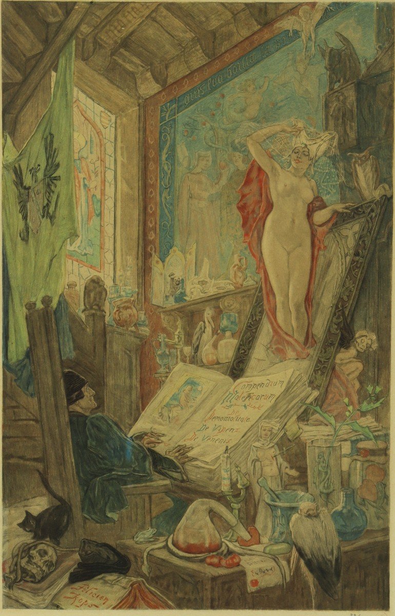 The Incantation By Félicien Rops