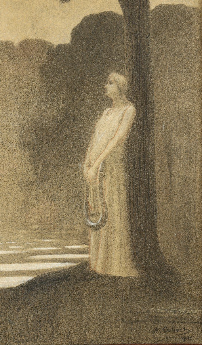 Muse Du Soir Par Alphonse Osbert-photo-3
