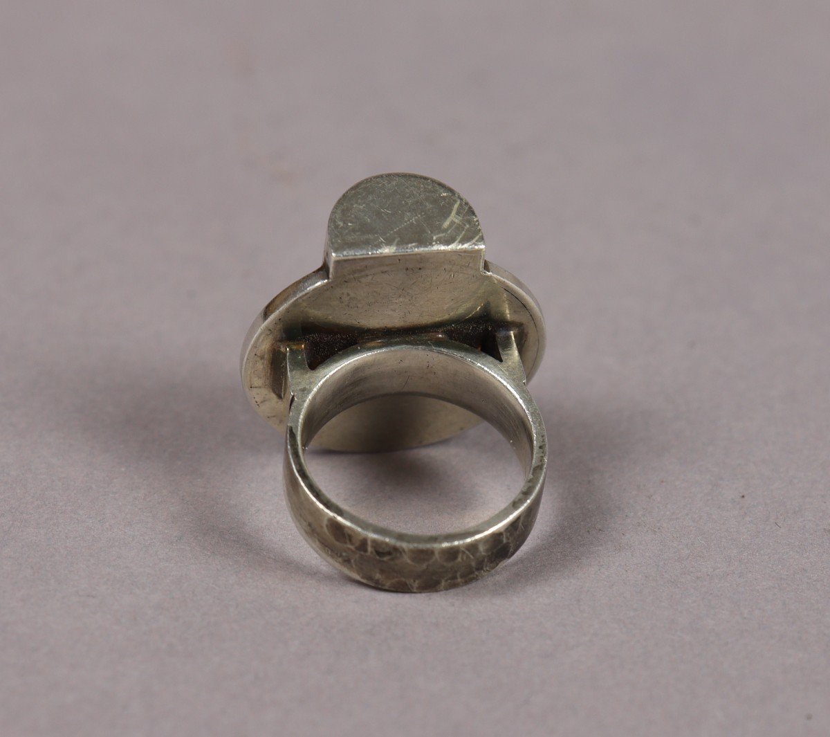 Bague En Argent Et Laque Par Jean Després-photo-1
