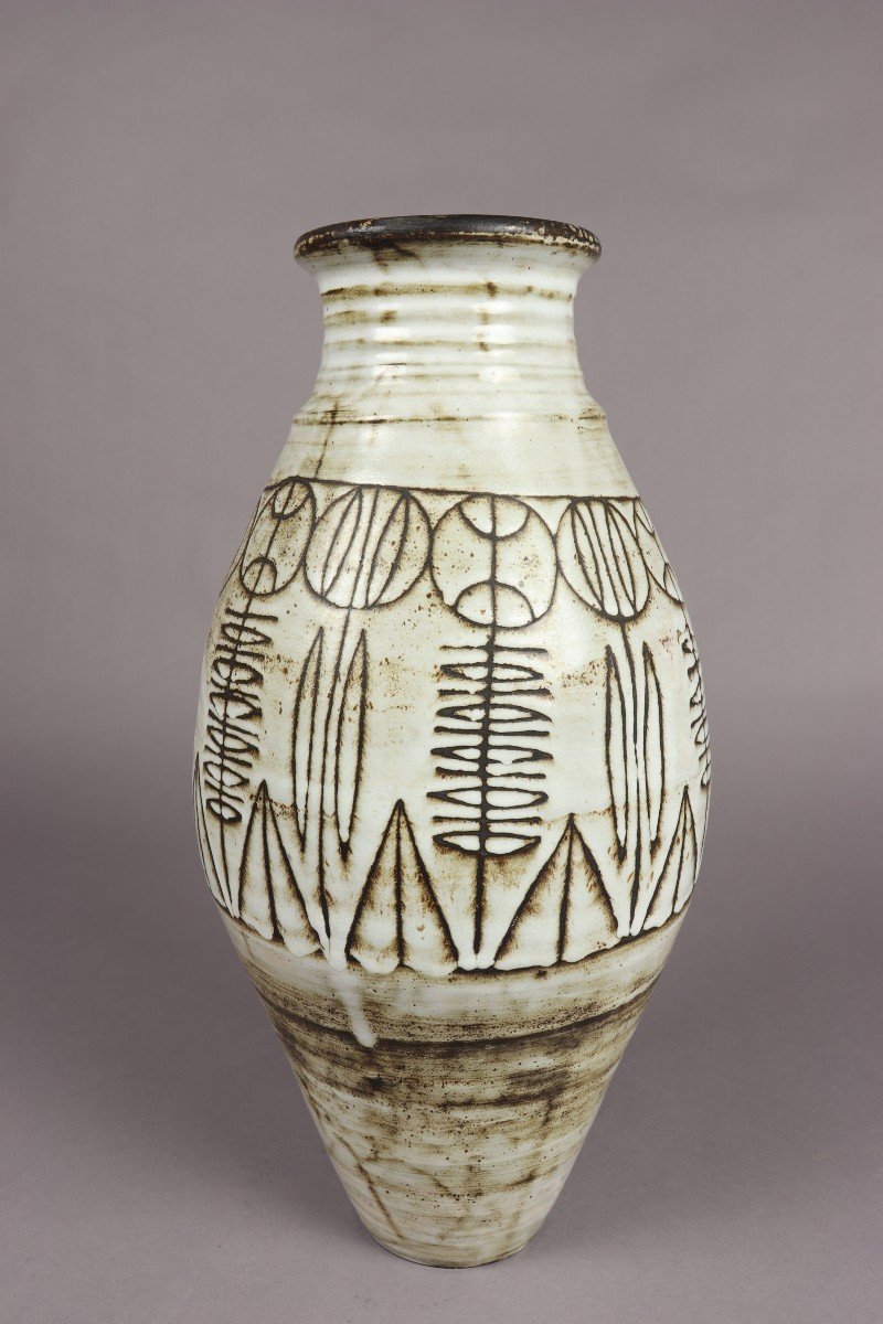 Grand Vase Par Jacques Pouchain-photo-2