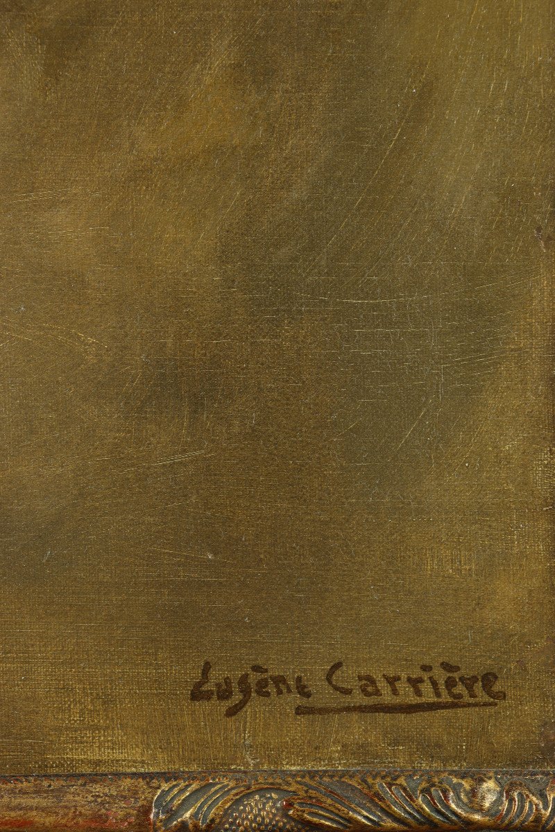 Portrait De Jeune Fille Par Eugène Carrière-photo-4