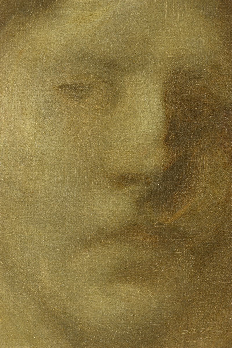 Portrait De Jeune Fille Par Eugène Carrière-photo-1