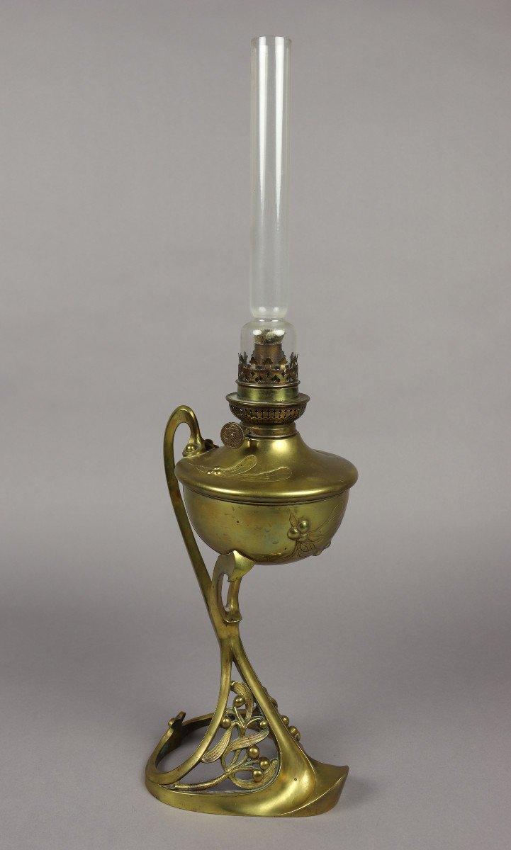 Kerosene Lamp By Georges Leleu-photo-3