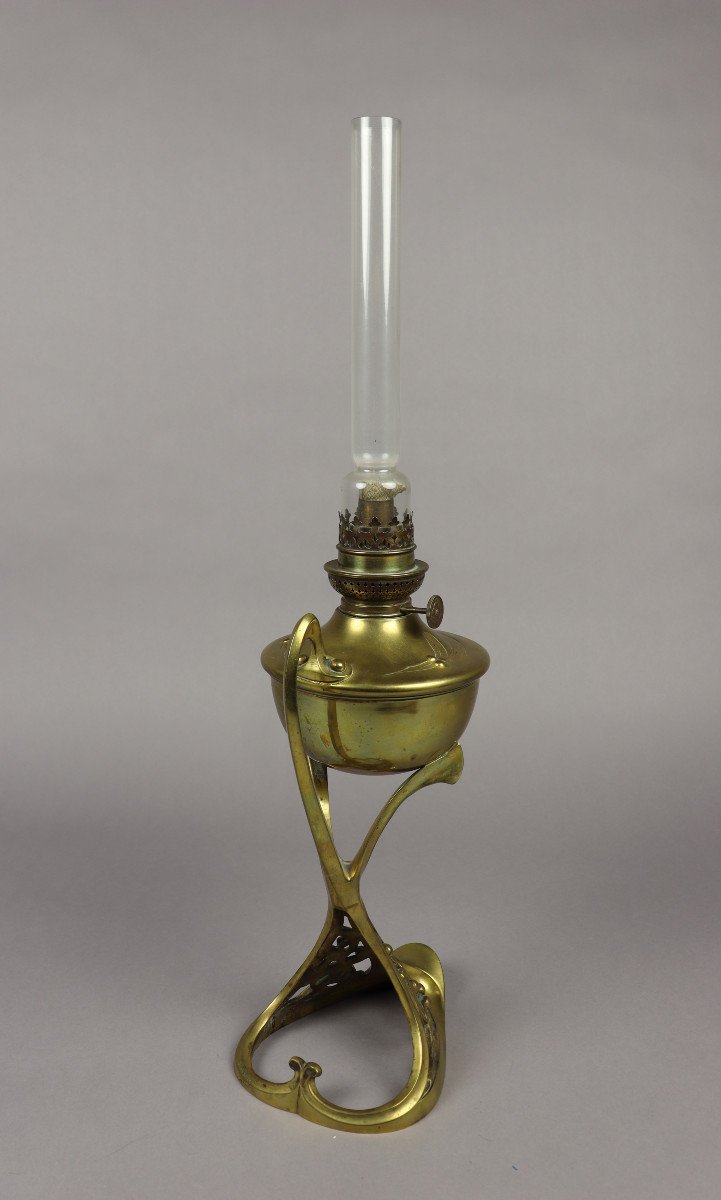 Kerosene Lamp By Georges Leleu-photo-4