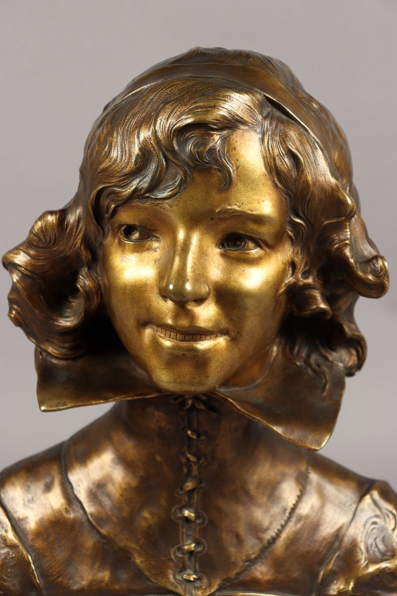 Buste De Jeune Femme Par Paul François Berthoud-photo-3