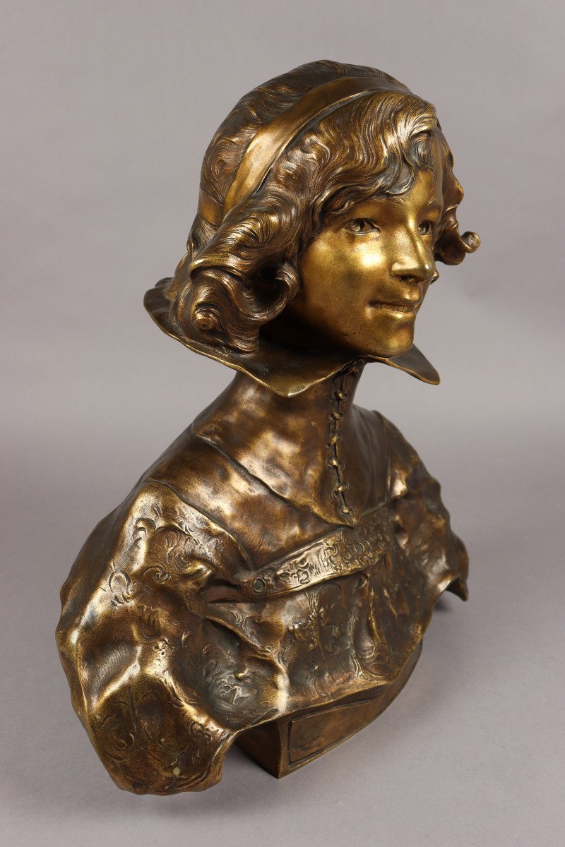 Buste De Jeune Femme Par Paul François Berthoud-photo-2