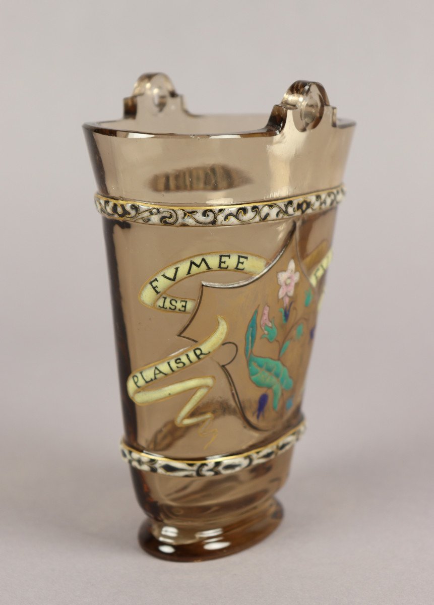 Vase Parlant Fumée Est Plaisir Par Emile Gallé-photo-3