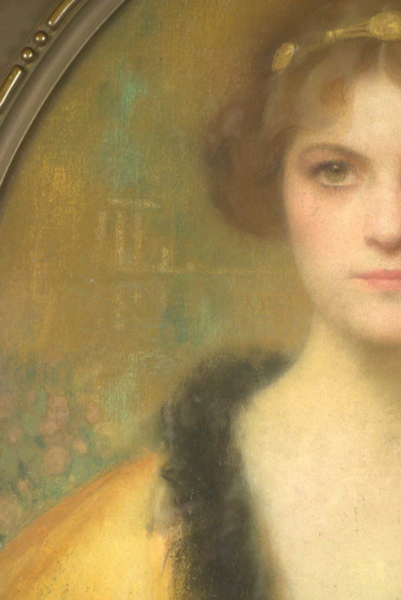 Portrait De Jeune Femme Par Lucien-victor Guirand De Scévola-photo-3