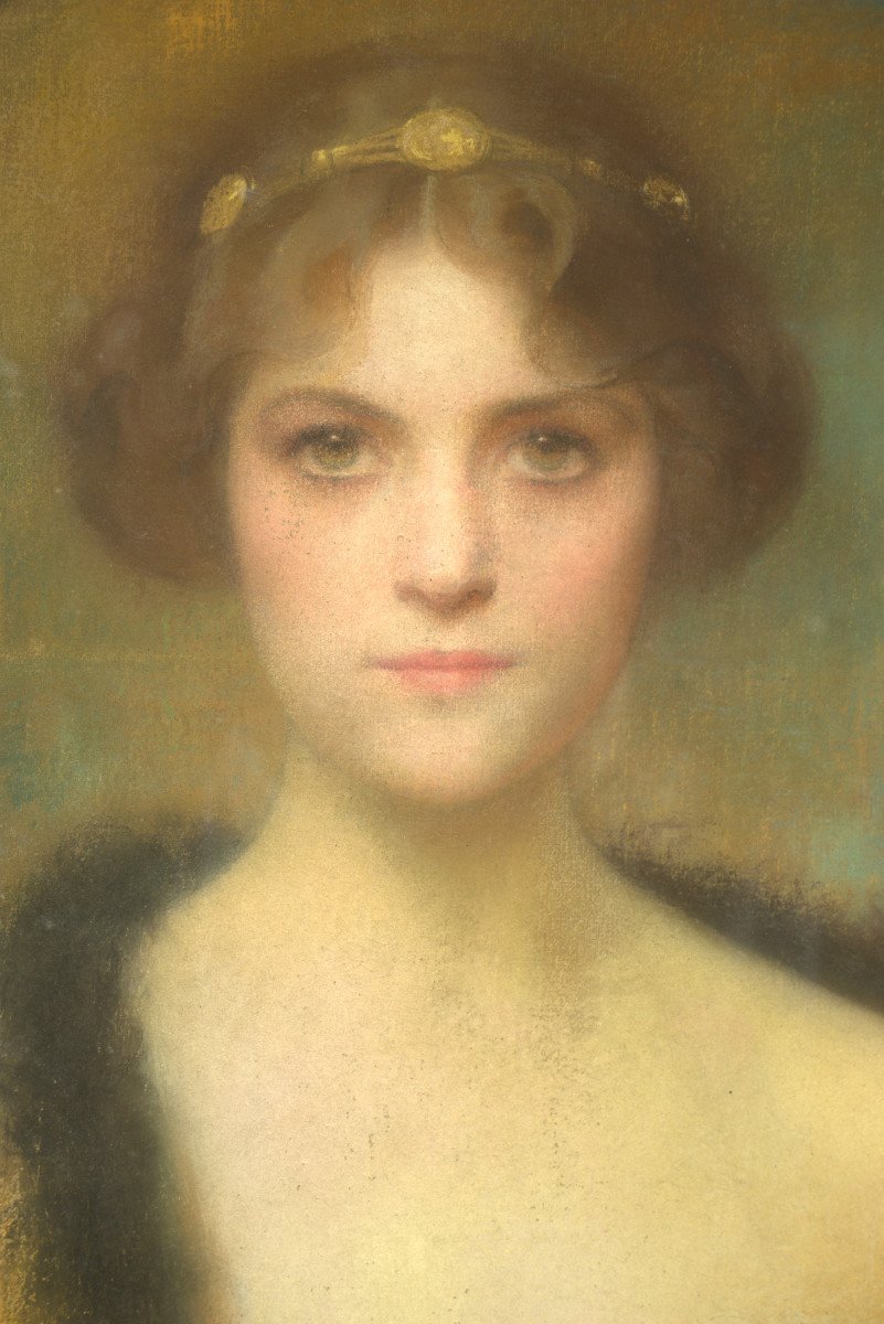 Portrait De Jeune Femme Par Lucien-victor Guirand De Scévola