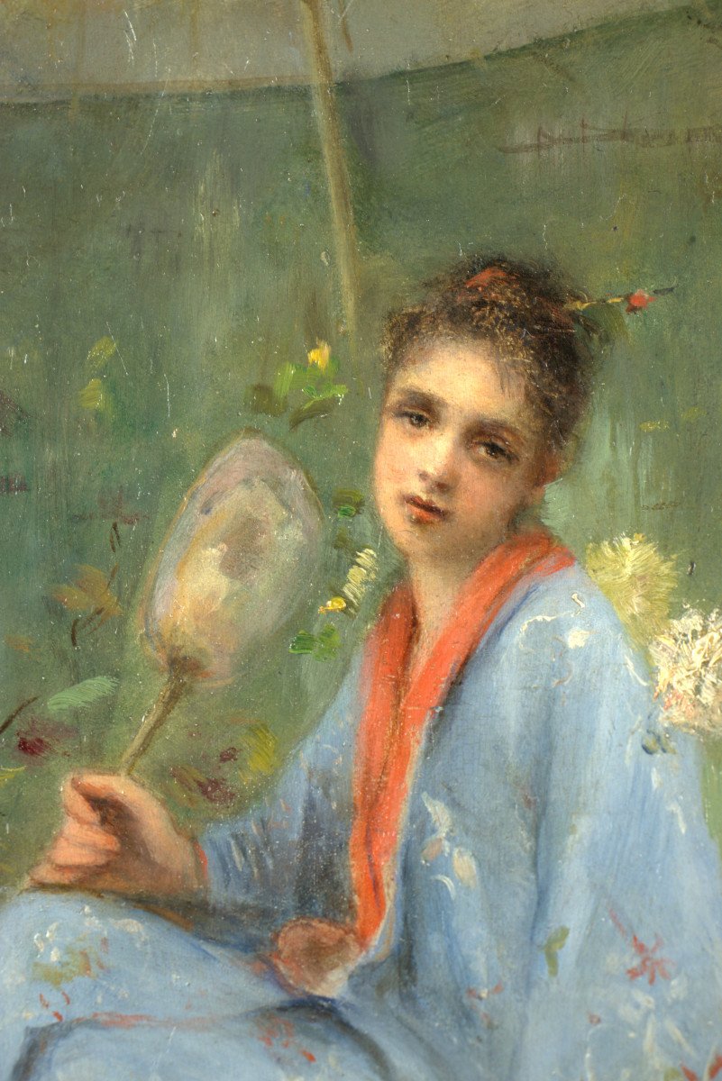 Jeune Femme Sous Un Parasol Par Walter Anderson-photo-3
