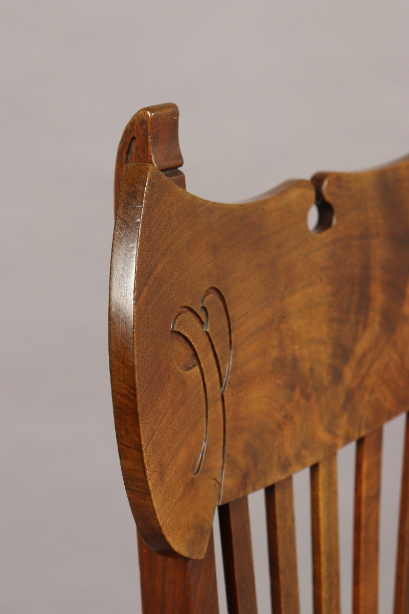 Set Of Eight Chairs By Gustave Serrurier-bovy-photo-4