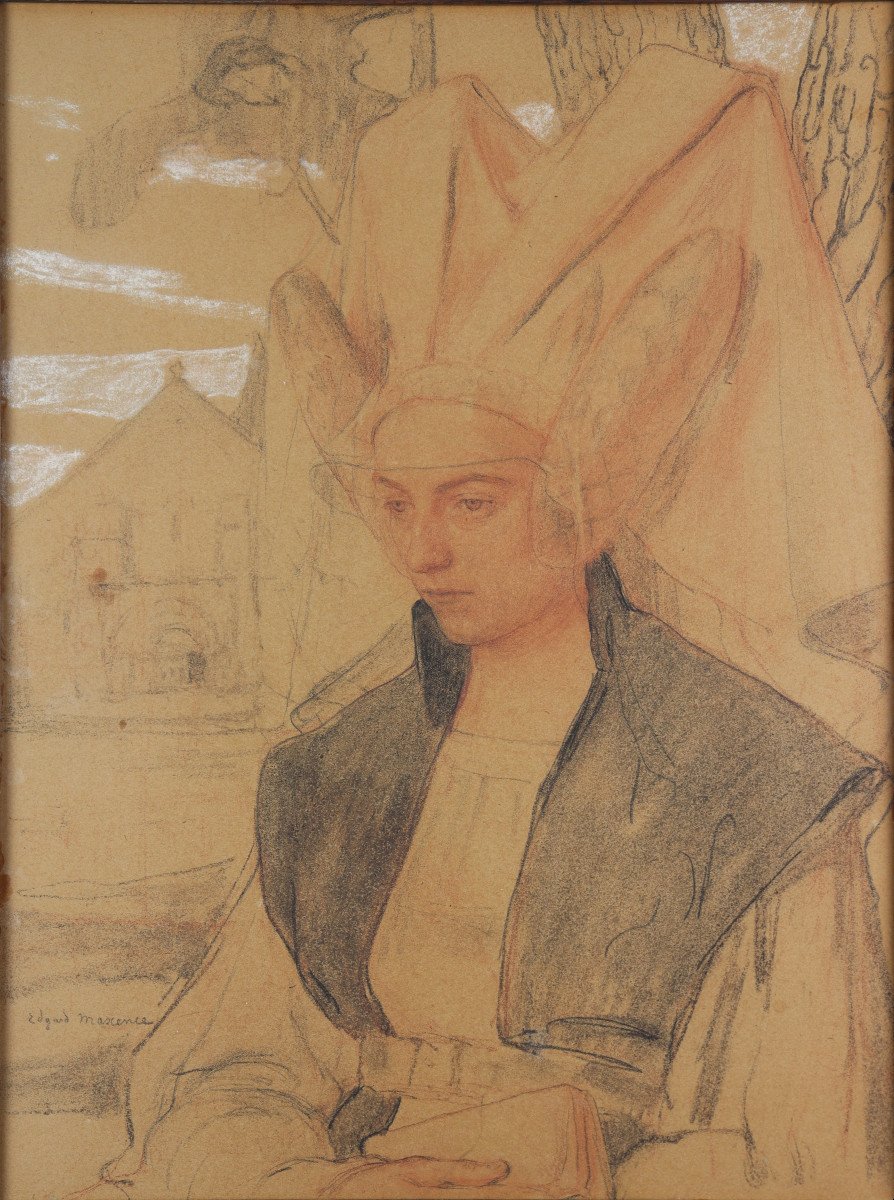 Portrait Of A Lady By Edgard Maxence-photo-2