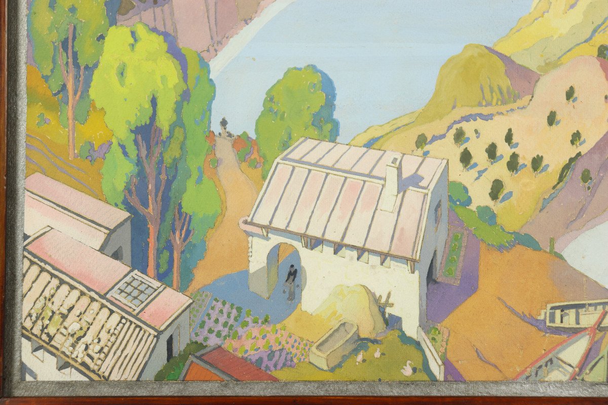 Paysage Méditerranéen Par Georges De Feure-photo-2