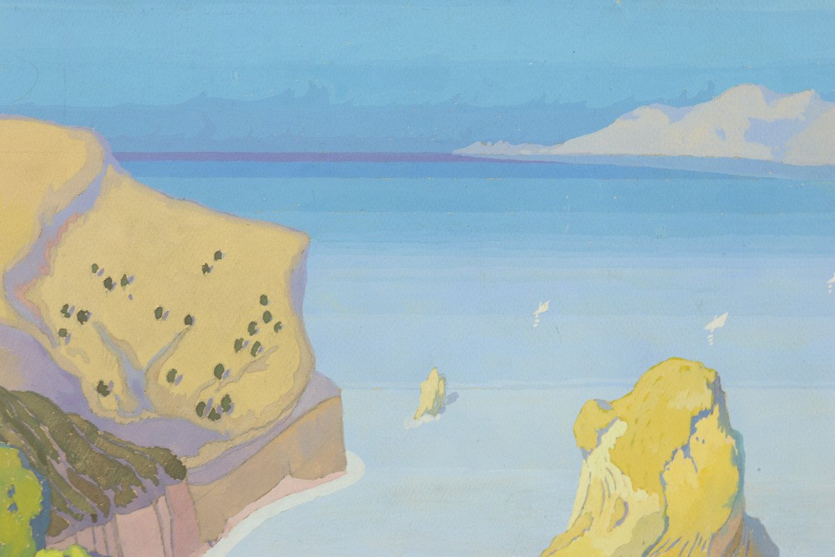 Paysage Méditerranéen Par Georges De Feure-photo-2