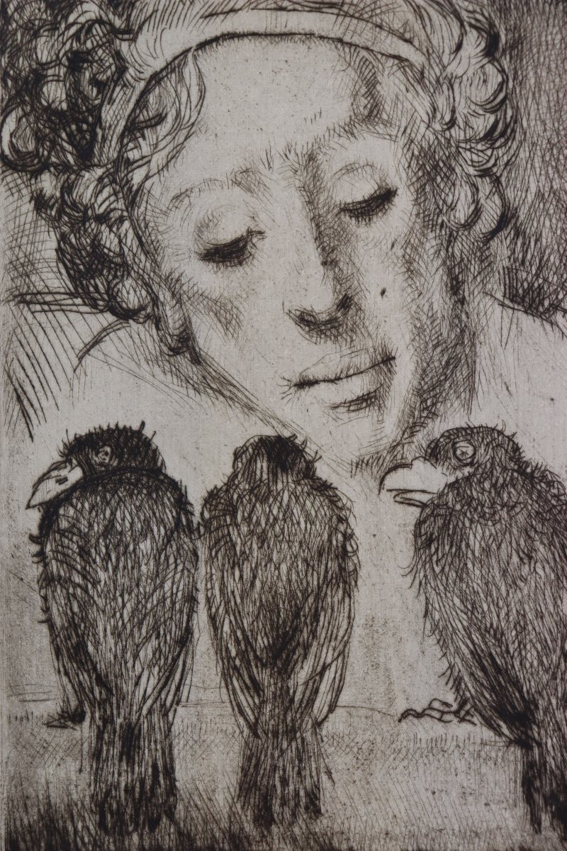 Portrait With Three Ravens By Nicolas Eekman-photo-3