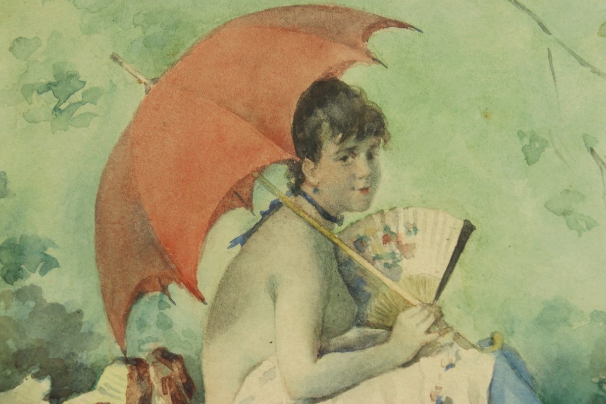 Demoiselle au bord de l'eau par Ferdinand Heilbuth-photo-4