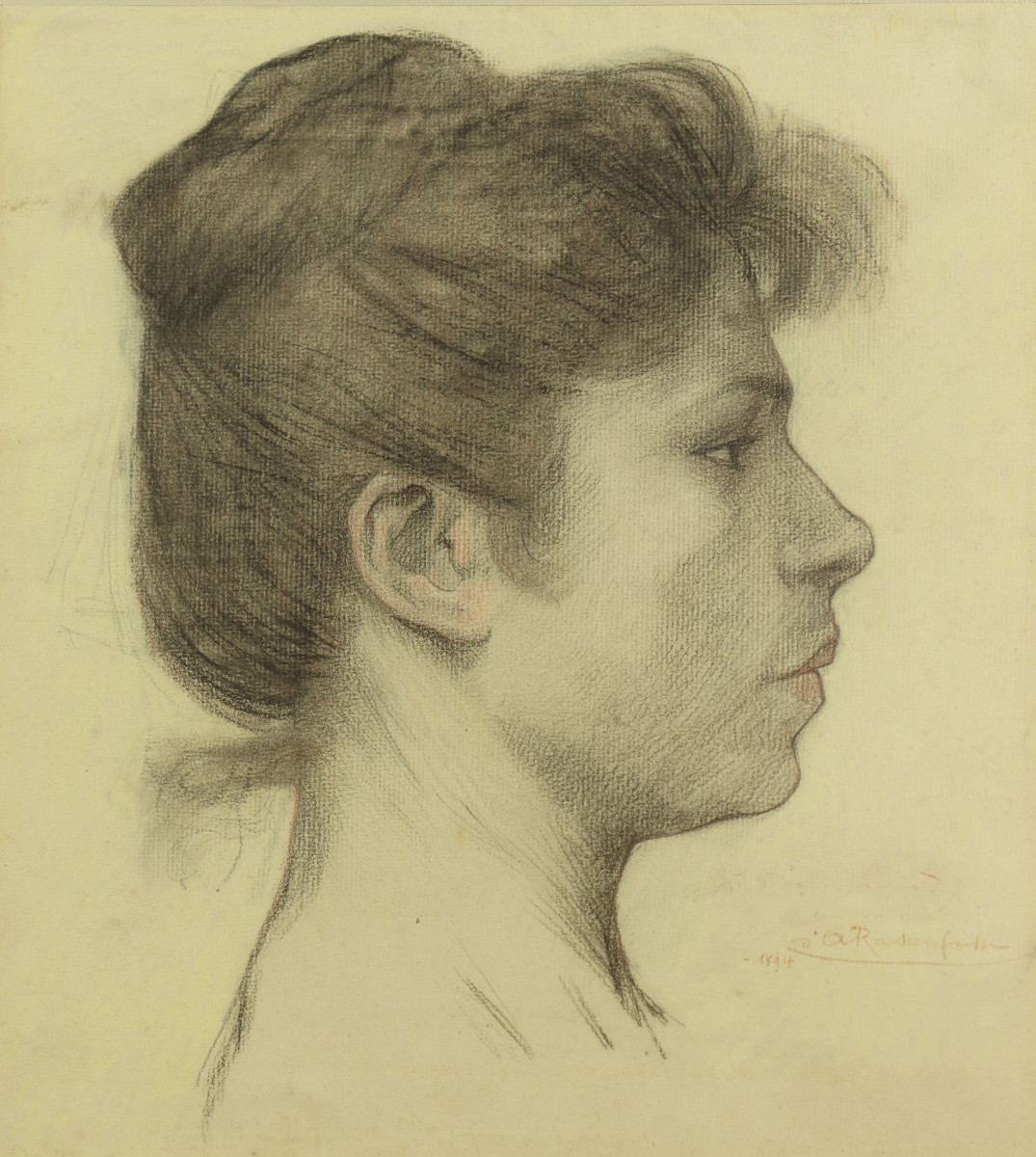 Profile Of A Woman By Armand Rassenfosse