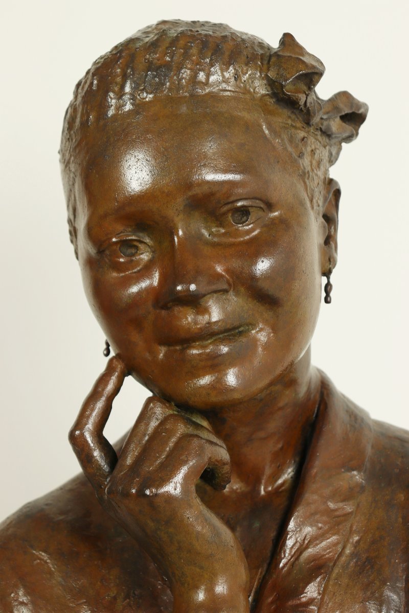 Bust Of A Young Creole By Albert-césar Cappabianca-photo-3