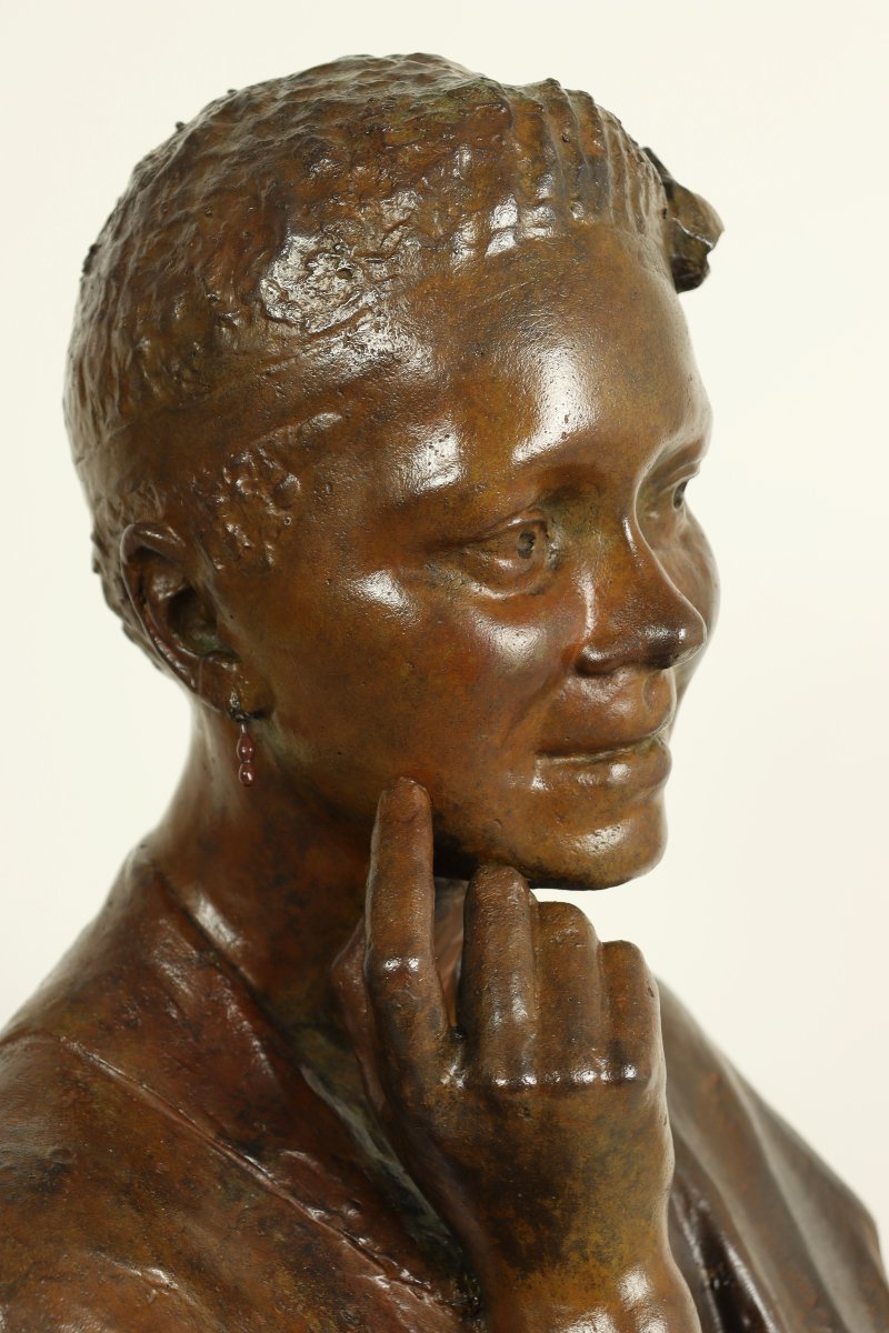 Bust Of A Young Creole By Albert-césar Cappabianca-photo-4