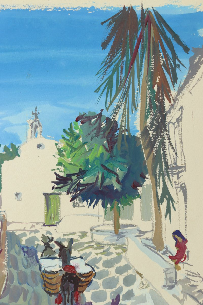 View Of A Sunny Village By Yves Brayer-photo-1