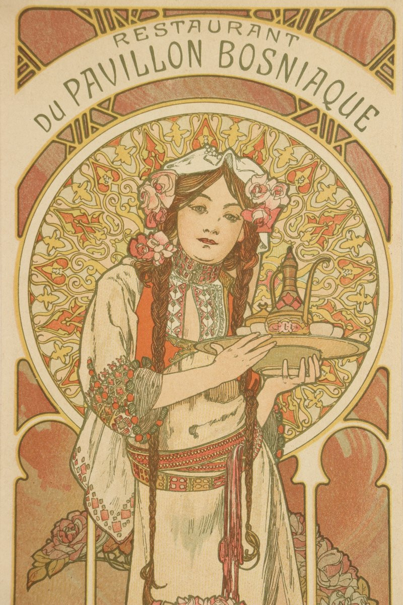 Menu du Pavillon Bosniaque pour l'Exposition Universelle de 1900 par Alphonse Mucha-photo-4