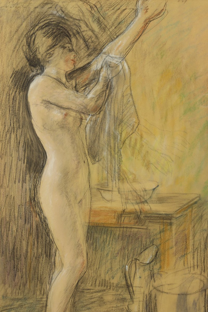 Woman At Her Toilette By François Joseph Guiguet-photo-3