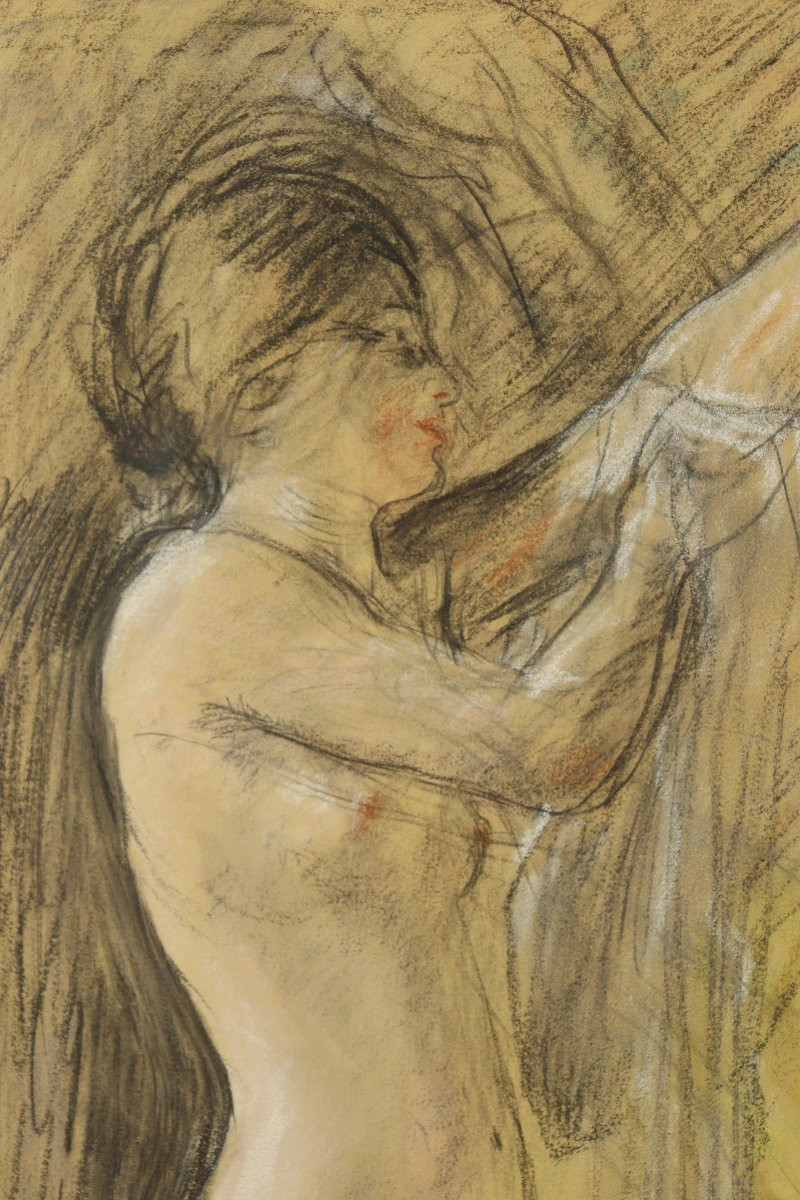 Woman At Her Toilette By François Joseph Guiguet-photo-4