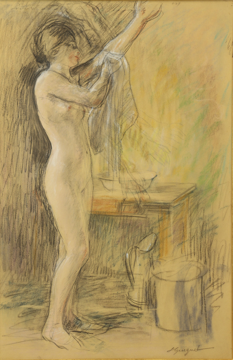 Woman At Her Toilette By François Joseph Guiguet