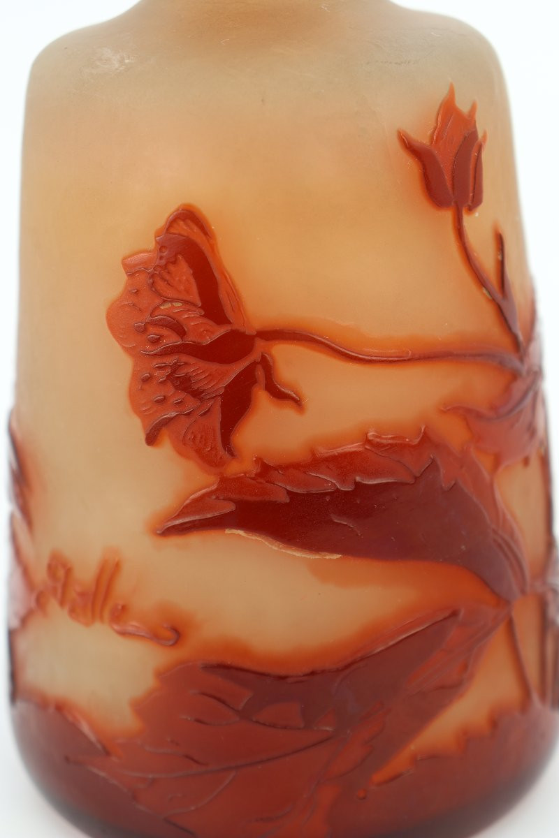 Wild Roses Vase By Emile Gallé-photo-3