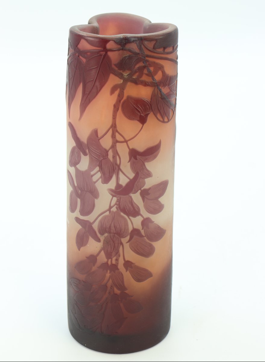 Gallé Vase Decorated With Wisteria-photo-4