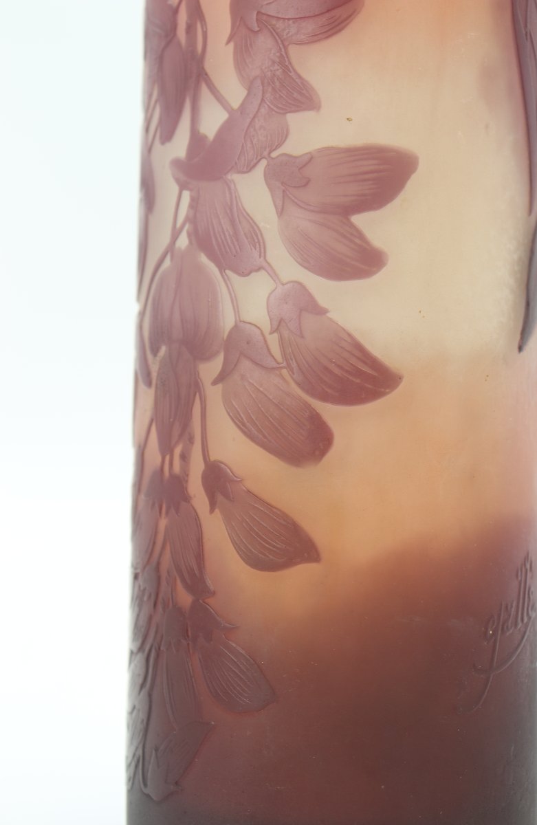 Gallé Vase Decorated With Wisteria-photo-4