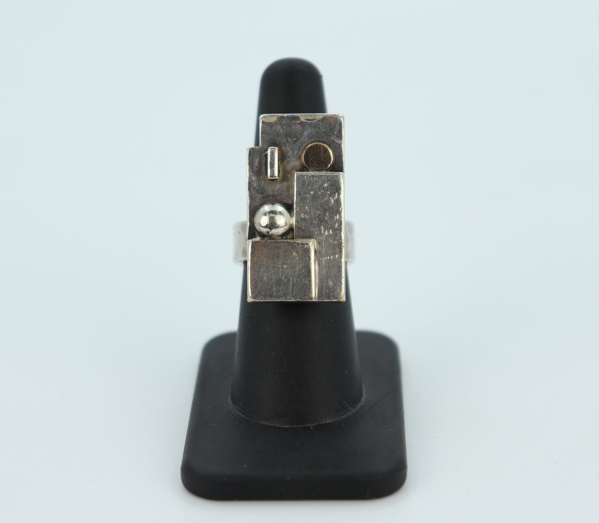 Modernist Gold-inlay Ring By Jean Després-photo-2