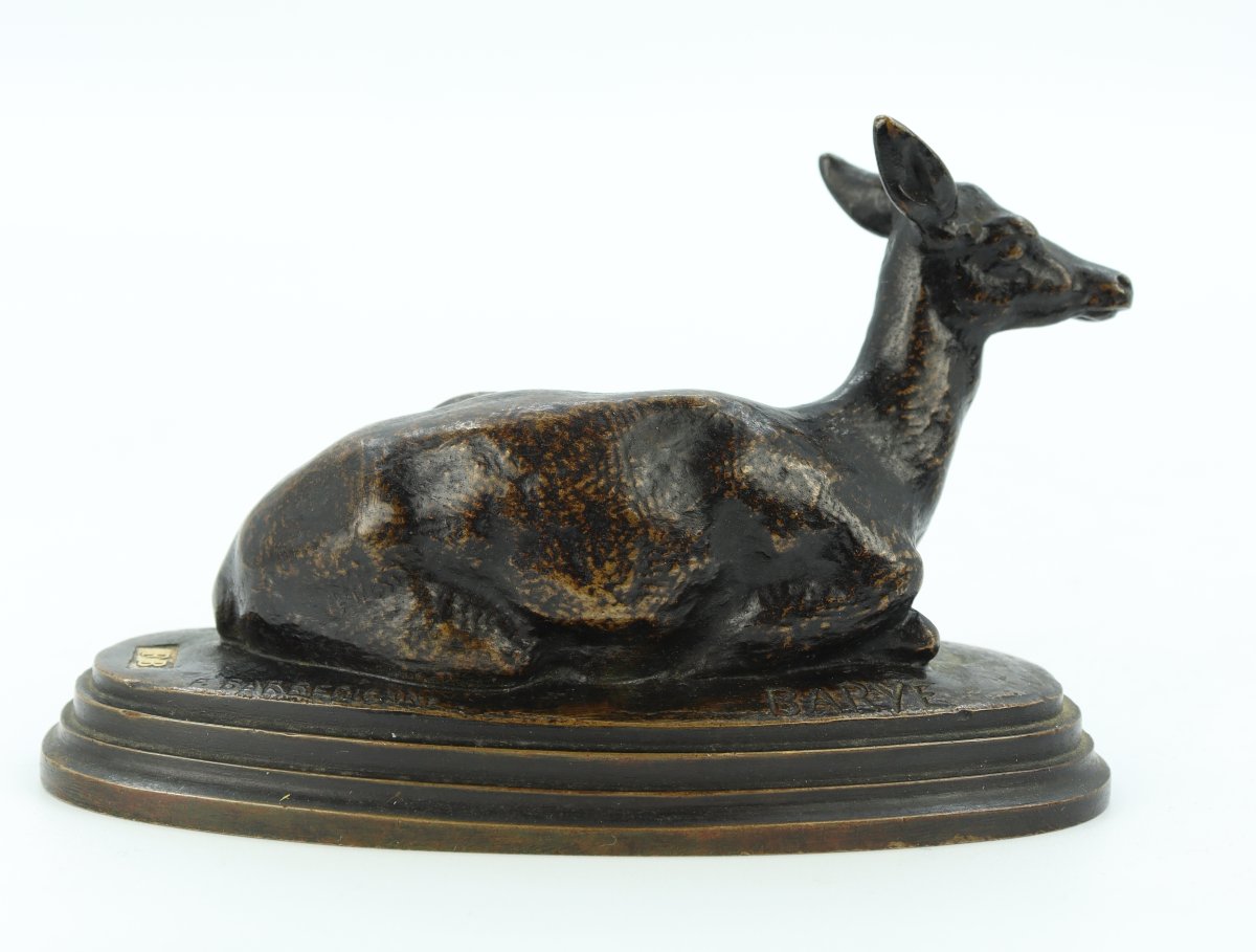 Reclining Doe By Antoine-louis Barye-photo-5