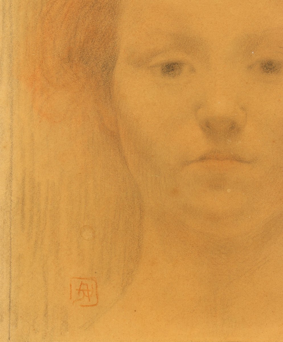 Portrait de modèle par Armand Rassenfosse-photo-4