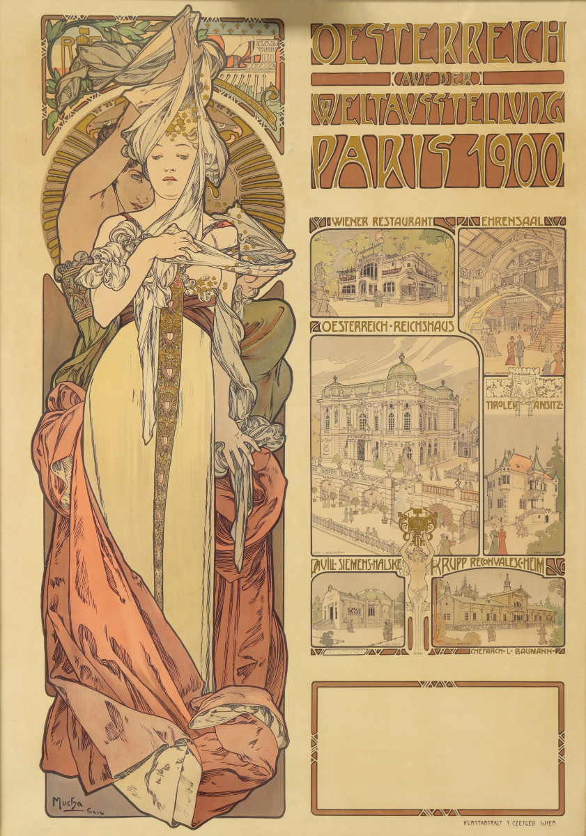 Austria At The World's Fair Poster By Alfons Mucha