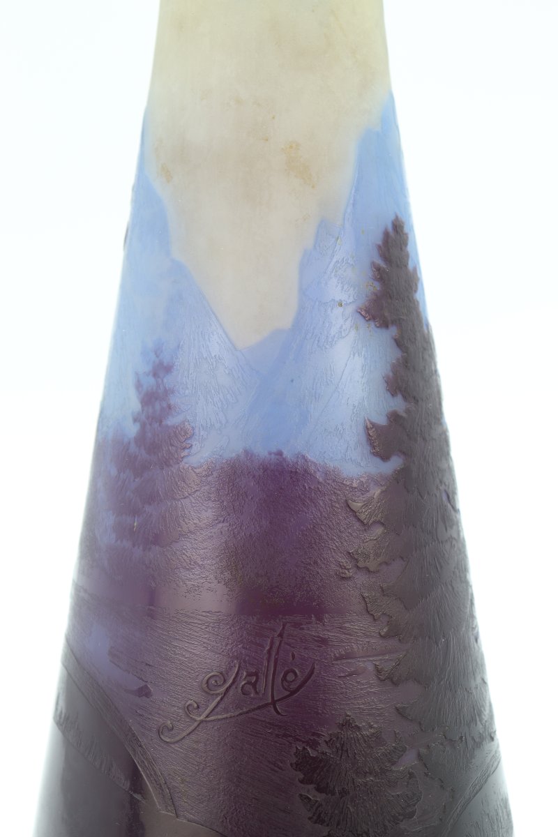 Gallé Vase With Vosges Landscape-photo-3