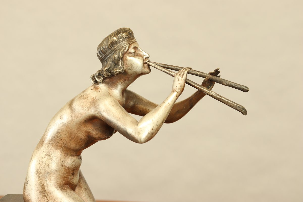 Aulos Player And Dancing Goat By Henry Fugère-photo-2
