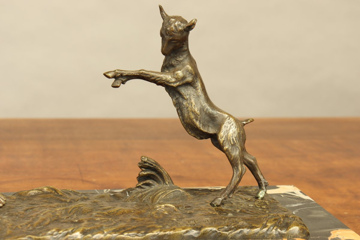 Aulos Player And Dancing Goat By Henry Fugère-photo-3