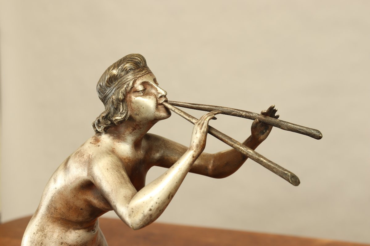 Aulos Player And Dancing Goat By Henry Fugère-photo-1