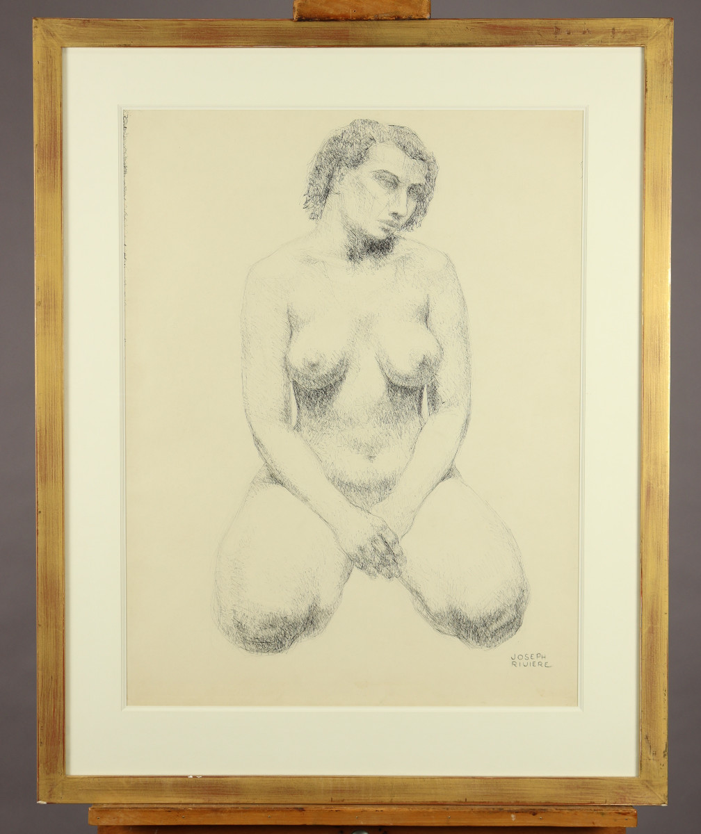 Nu agenouillé par Joseph Rivière