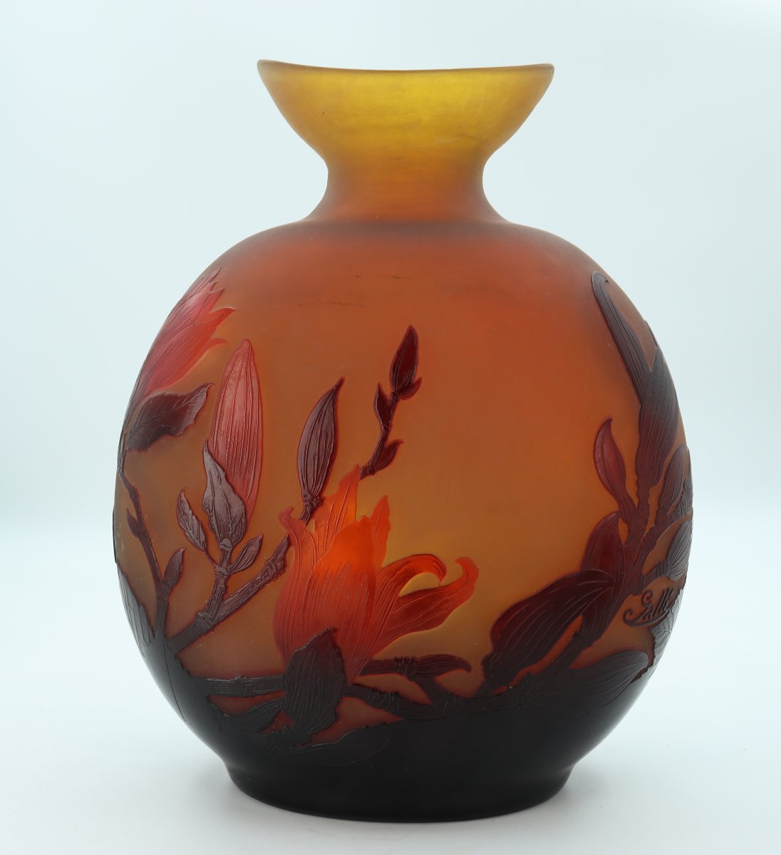 Vase Gallé aux magnolias-photo-2