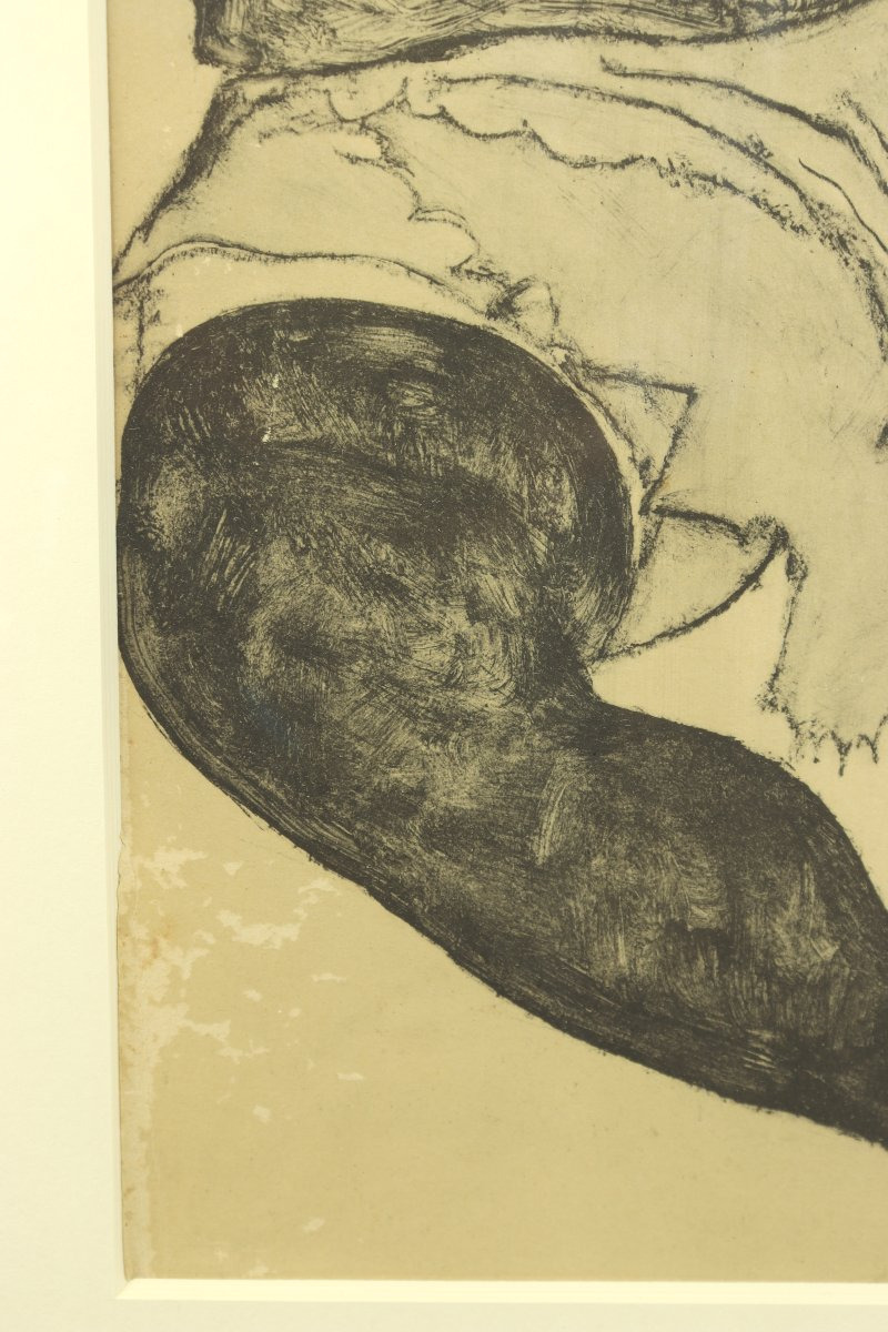 Seated Woman With Bent Knees By Egon Schiele-photo-4