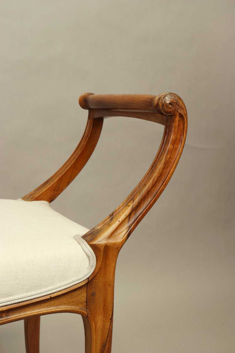 Art Nouveau Bench—stamped La Ruche-photo-4